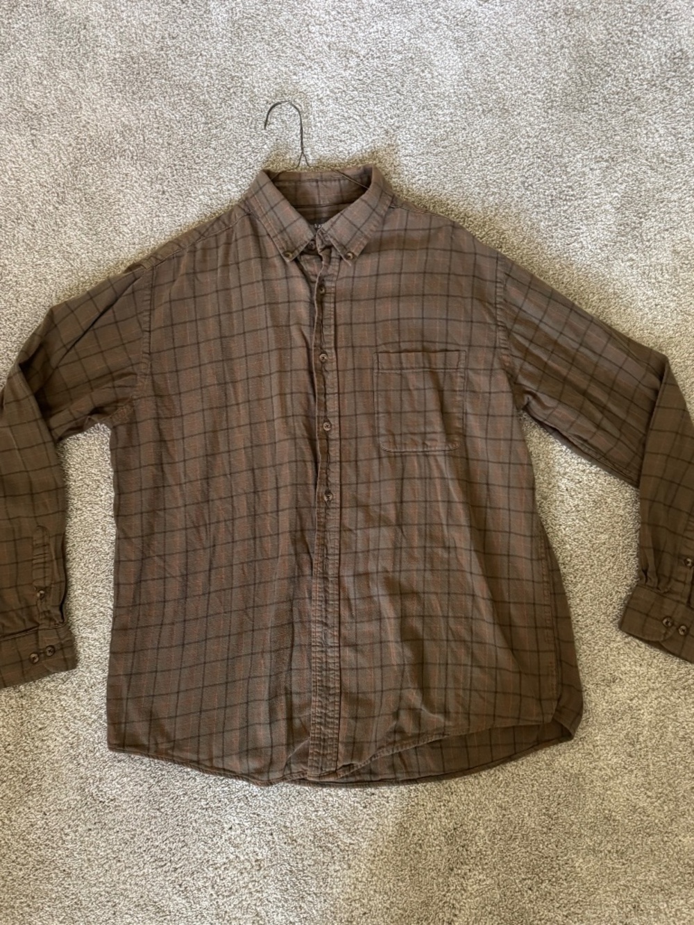 Croft & Barrow brown flannel shirt L